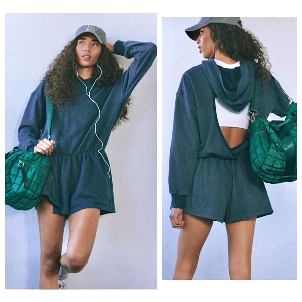 FP Movement by Free People Navy Such A Flirt jumpsuit